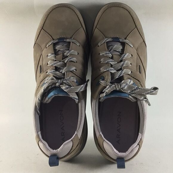 Aravon Rev Stridarc womens suede leather waterproof shoes brown size 9 B - Picture 6 of 8